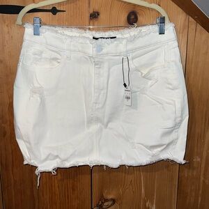 Express white Jean skirt